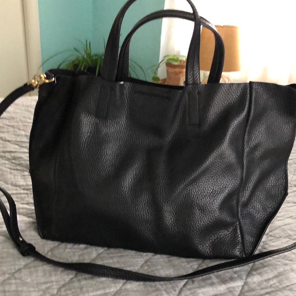 Banana Republic Black Leather Tote